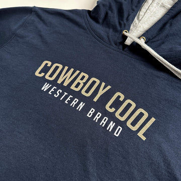 Cowboy Cool Western Brand Hoodie Closeup View