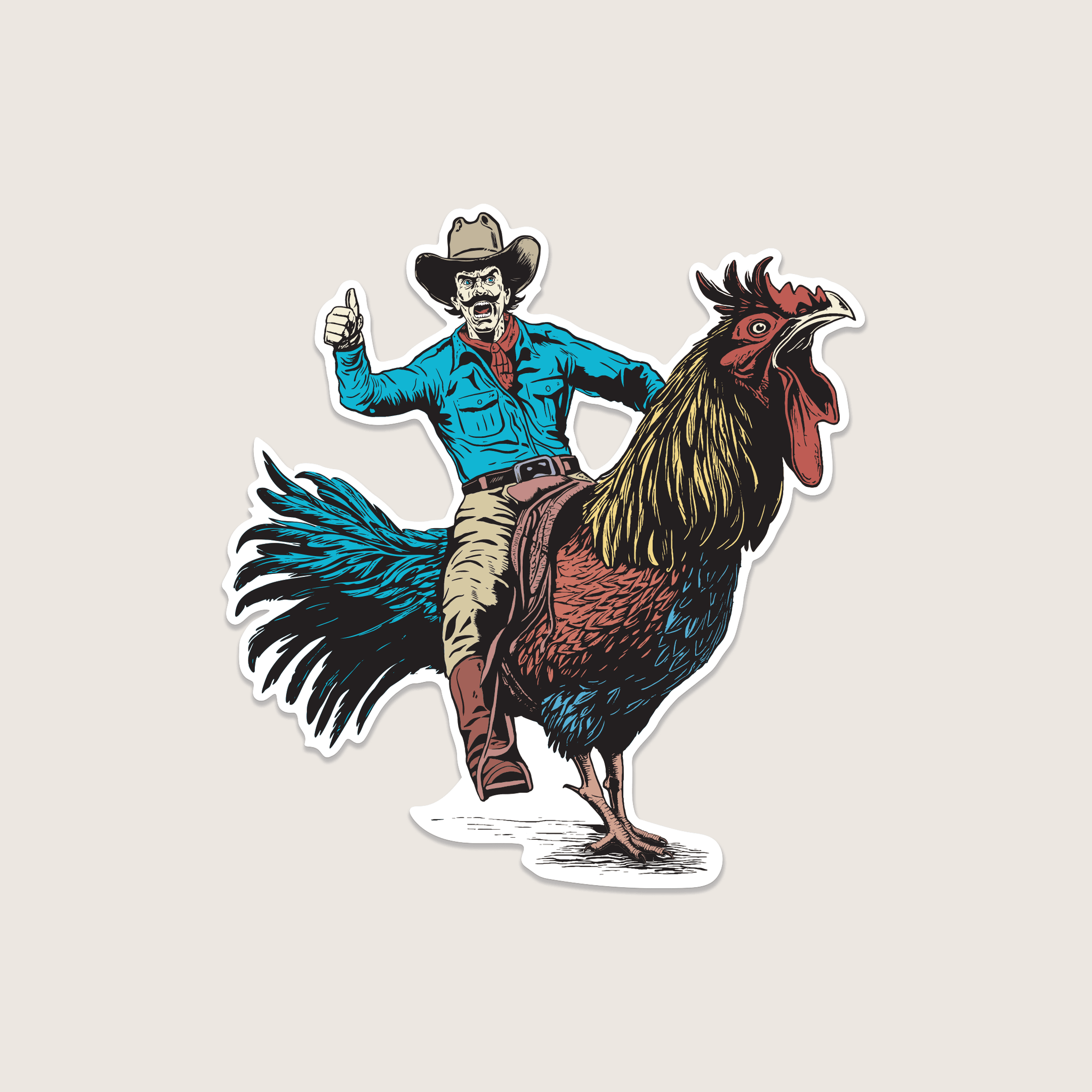 Rooster Roundup Sticker