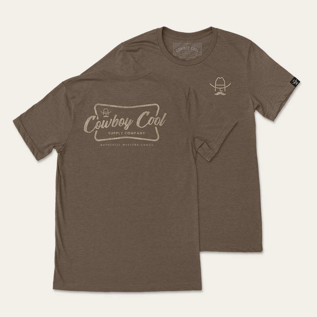 Cowboy Cool Vintage Beer T-Shirt Front and Back Design